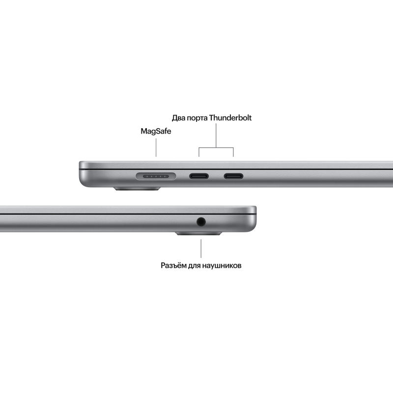 Apple MacBook Air 15" (M3, 8C CPU/10C GPU, 2024), 24 ГБ, 2 ТБ SSD, «серый космос»